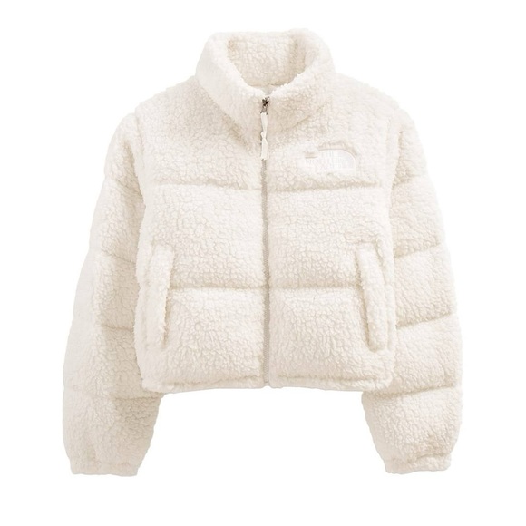 The North Face Women's Cream Sherpa Jacket In Size Small - Picture 1 of 14